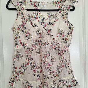 Zoe D Multicolor Top silk cotton size xs